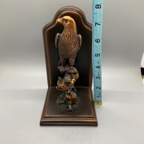 Wings of Glory Eagle on Tree Branch Copper Finish Bookend 4.25" x 7.5" - Picture 9 of 10